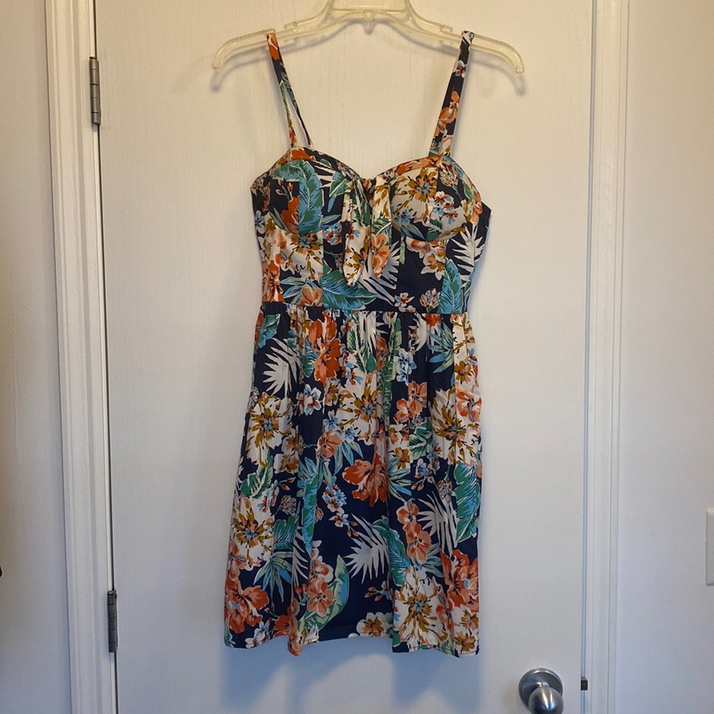 Navy and Pink floral sundress